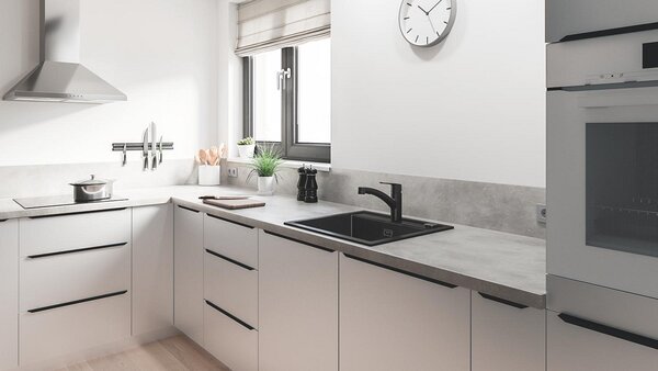 GROHE Start - Páková drezová batéria s výsuvnou sprchou, čierna matná 303072431