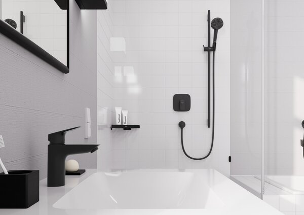 Hansgrohe Logis - Páková umývadlová batéria 100 bez odtokovej súpravy, čierna matná 71101670