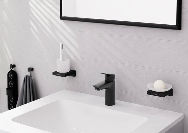 Hansgrohe Logis - Páková umývadlová batéria 100 bez odtokovej súpravy, čierna matná 71101670