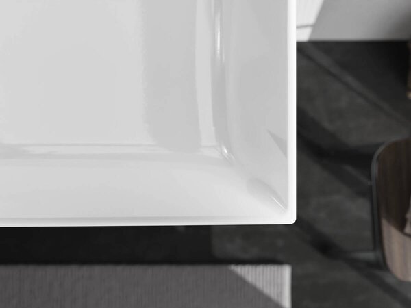Hansgrohe Xevolos E - Umývadlo na stenu 800x480 mm bez prepadu, s otvorom pre batériu, biela 61096450