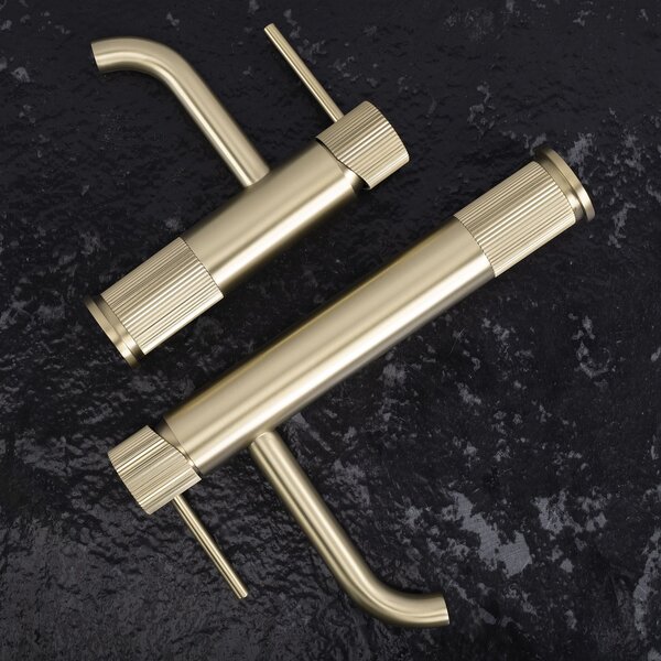 Kúpeľňová batéria Rea Lungo Stripe Brush Gold