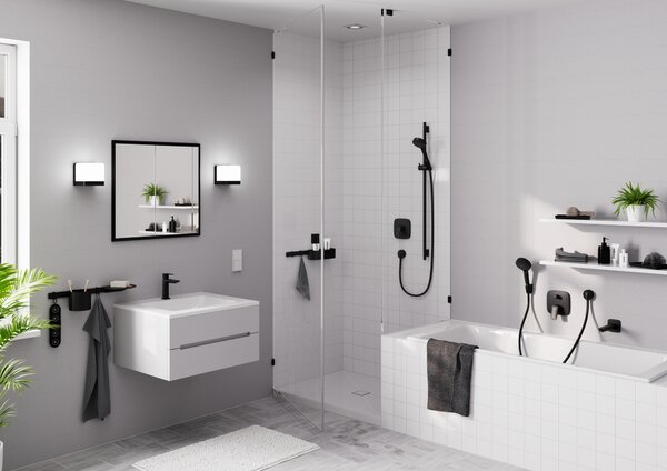 Hansgrohe Logis - Páková umývadlová batéria 110 Fine bez odtokovej súpravy, čierna matná 71253670