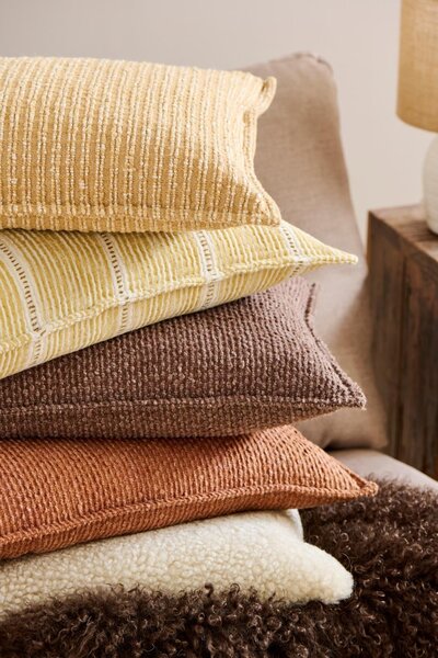 Obal na vankúš Tone-in-Tone Brown Stripes 35 × 80 cm