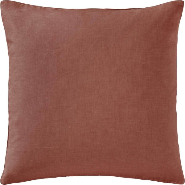 Ľanový obal na vankúš Dusty Plum 50 × 50 cm