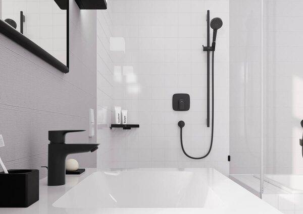 Hansgrohe Logis - Sprchová batéria pod omietku, čierna matná 71605670