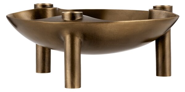 Designová miska so svietnikmi STOFF Nagel Bronzed Brass