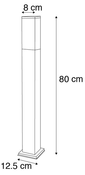 Inteligentný vonkajší lampáš tmavosivý 80 cm vrátane WiFi P45 - Malios