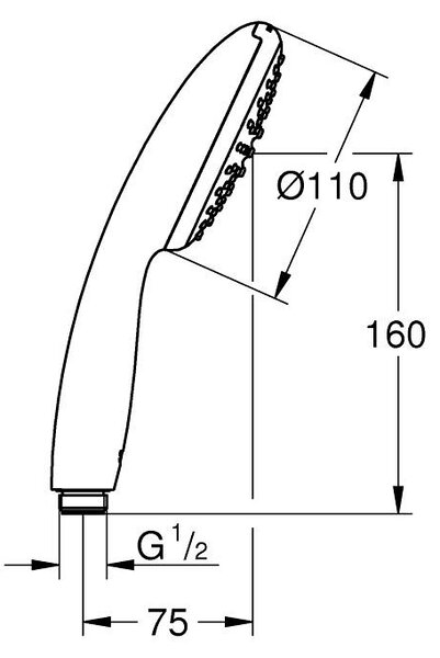 GROHE Vitalio Start 110 - Ručná sprcha Ø 110 mm, 1 prúd, chróm 27940001