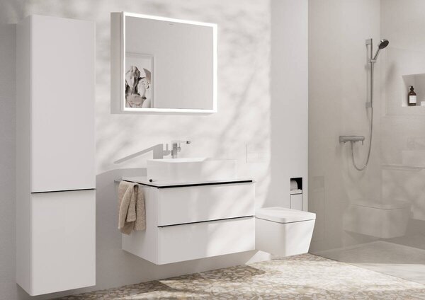 Hansgrohe Tecturis E - Páková umývadlová batéria 240 Fine CoolStart EcoSmart+ s odtokovou garnitúrou Push-Open, chróm 73070000