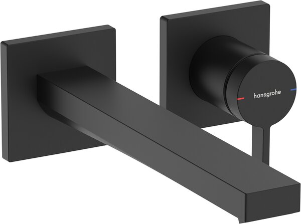Hansgrohe Tecturis E - Páková umývadlová batéria EcoSmart+ pod omietku s výtokom 225 mm, čierna matná 73051670