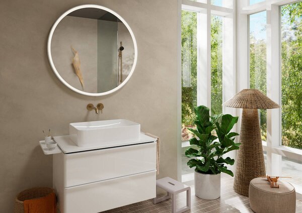Hansgrohe Tecturis S - Páková umývadlová batéria EcoSmart+ pod omietku s výtokom 225 mm, kartáčovaný bronz 73351140