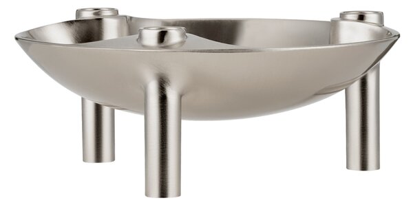 Designová miska so svietnikmi STOFF Nagel Brushed Chrome