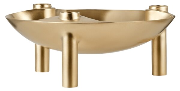 Designová miska so svietnikmi STOFF Nagel Brushed Brass