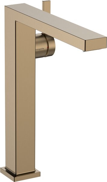 Hansgrohe Tecturis E - Páková umývadlová batéria 240 Fine CoolStart EcoSmart+ s odtokovou garnitúrou Push-Open, kartáčovaný bronz 73070140
