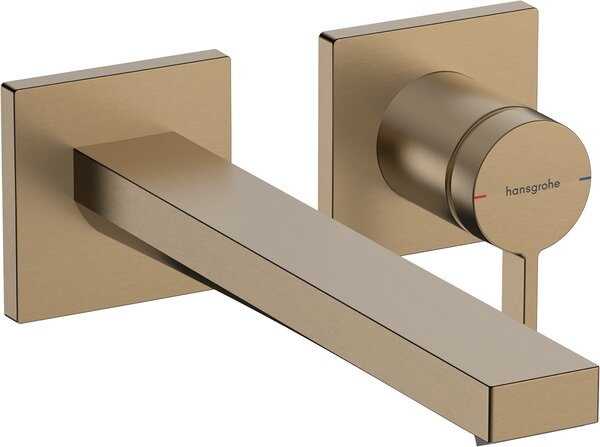 Hansgrohe Tecturis E - Páková umývadlová batéria EcoSmart+ pod omietku s výtokom 225 mm, kartáčovaný bronz 73051140