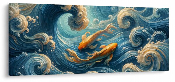Obraz - Zlaté rybky (120x50 cm)