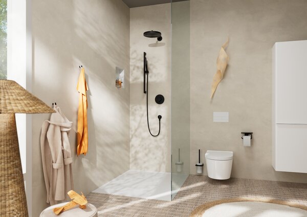 Hansgrohe - Sprchové rameno S 390 mm, čierna matná 24357670
