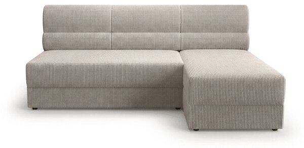 Rozkladacia obojstranná sedacia súprava do L TAVERO SLIM 201x140 cm, svetlobéžová