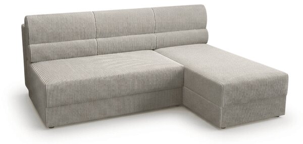 Rozkladacia obojstranná sedacia súprava do L TAVERO SLIM 201x140 cm, svetlobéžová
