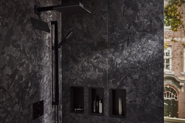 Hansgrohe - Sprchové rameno E 390 mm, čierna matná 24337670