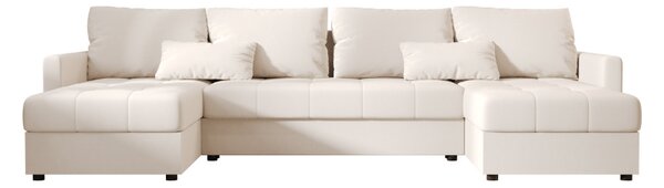 Rozkladacia sedacia súprava do U VENORIA 285x146 cm, krémová + 2 vankúšiky ZDARMA
