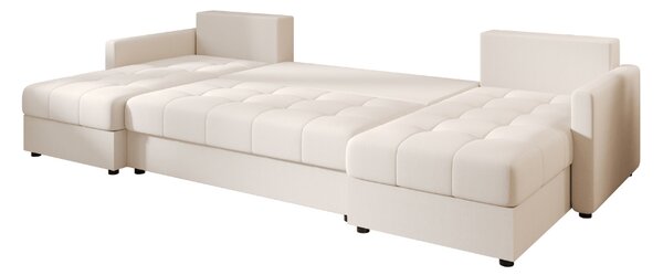 Rozkladacia sedacia súprava do U VENORIA 285x146 cm, krémová + 2 vankúšiky ZDARMA