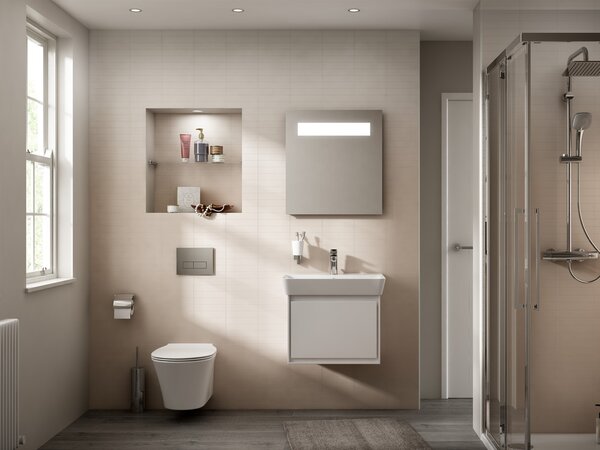 Ideal Standard Connect Air - Umývadlo CUBE 600x460 mm, s prepadom, biela E029801