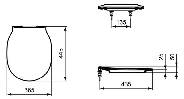 Ideal Standard Connect Air - WC sedátko ultra ploché, biela E036501