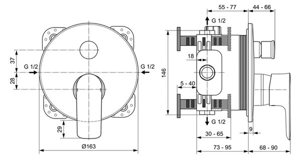 Ideal Standard Connect Air - Podomietková vaňová batéria, chróm A7035AA