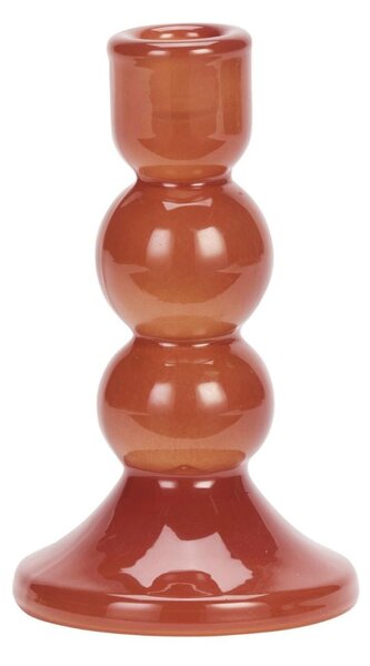 Sklenený svietnik Red 15 cm