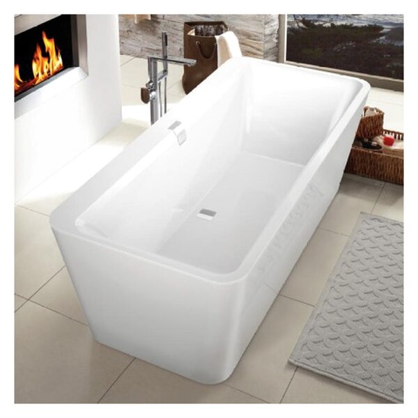 Villeroy & Boch Squaro Edge 12 Duo - Vaňa do priestoru 1800x800 mm, vrátane odpadu a prepadu, alpská biela UBQ180SQE7PDV-01
