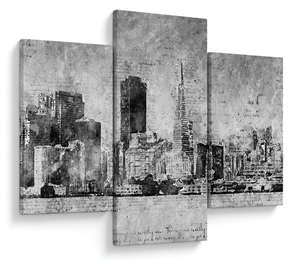 Obraz - Coffee art city (90x60 cm)