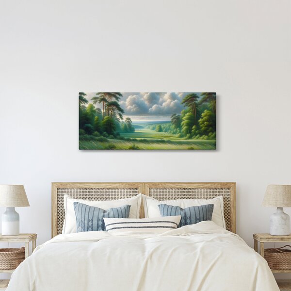 Obraz - Zelená krajina (120x50 cm)
