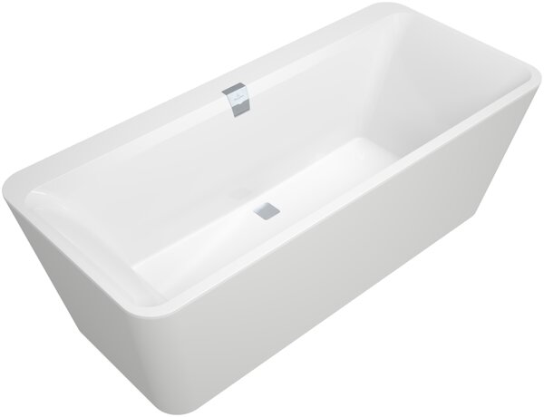 Villeroy & Boch Squaro Edge 12 Duo - Vaňa do priestoru 1800x800 mm, vrátane odpadu a prepadu, alpská biela UBQ180SQE7PDV-01