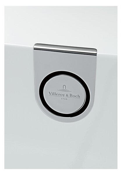 Villeroy & Boch Oberon 2.0 Duo - Vaňa pre pristavenie ku stene 1800x800 mm, Quaryl, vrátane odpadu a prepadu, alpská biela UBQ180OBR9CD00V-01