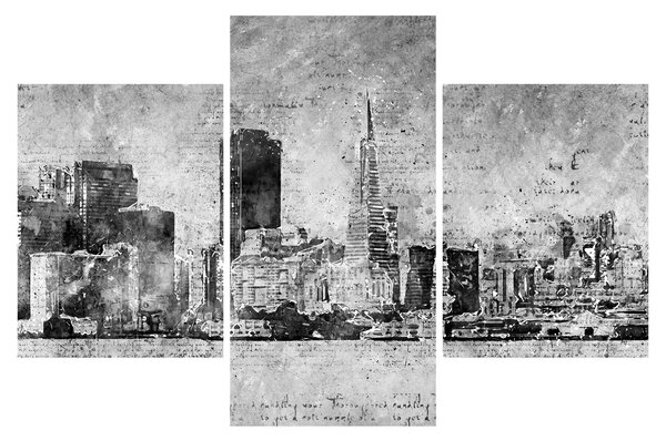 Obraz - Coffee art city (90x60 cm)
