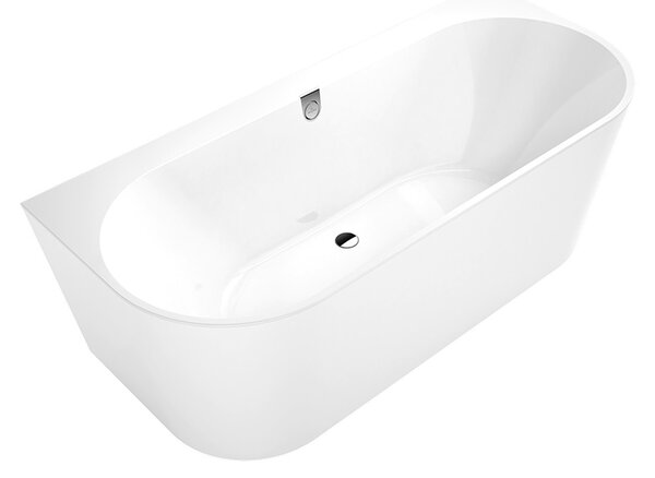 Villeroy & Boch Oberon 2.0 Duo - Vaňa pre pristavenie ku stene 1800x800 mm, Quaryl, vrátane odpadu a prepadu, alpská biela UBQ180OBR9CD00V-01
