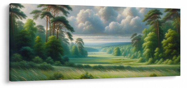 Obraz - Zelená krajina (120x50 cm)