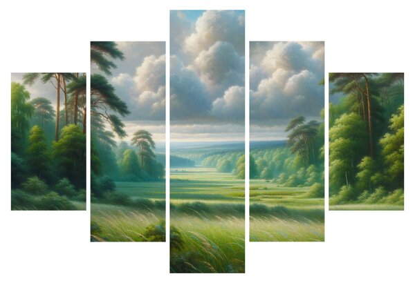 Obraz - Zelená krajina (150x105 cm)