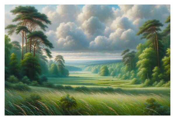 Obraz - Zelená krajina (90x60 cm)