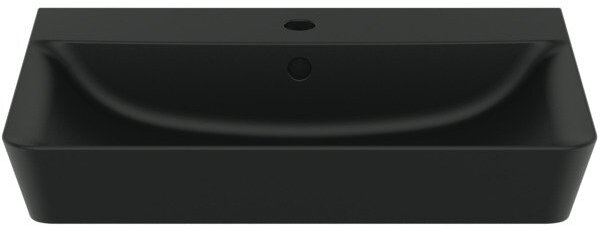 Ideal Standard Connect Air - Umývadlo CUBE 600x460 mm, s prepadom, čierna matná E0298V3