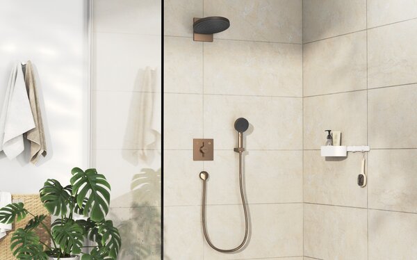 Hansgrohe DuoTurn E - Batéria pod omietku pre 2 spotrebiče, kartáčovaný bronz 75417140