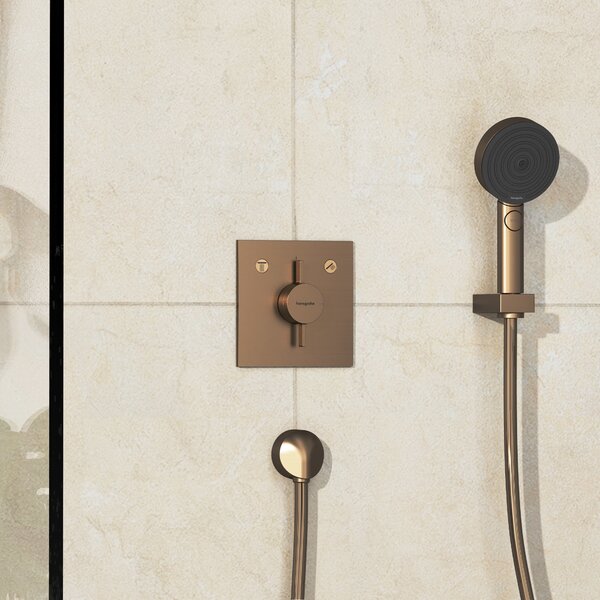 Hansgrohe DuoTurn E - Batéria pod omietku pre 2 spotrebiče, kartáčovaný bronz 75417140