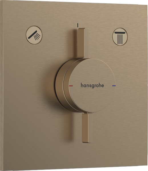 Hansgrohe DuoTurn E - Batéria pod omietku pre 2 spotrebiče, kartáčovaný bronz 75417140