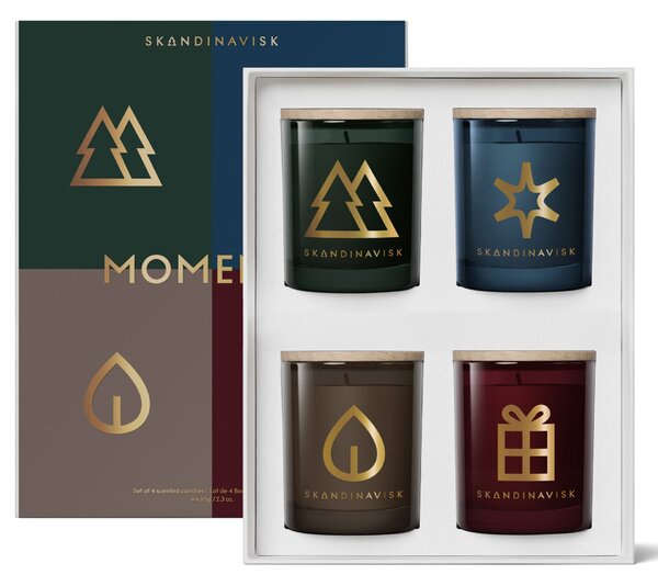 Dárkový set svíček MOMENTS – 4 × 65 g