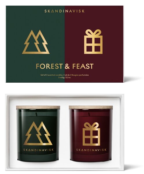 Dárkový set svíček FOREST & FEAST – 2 × 65 g