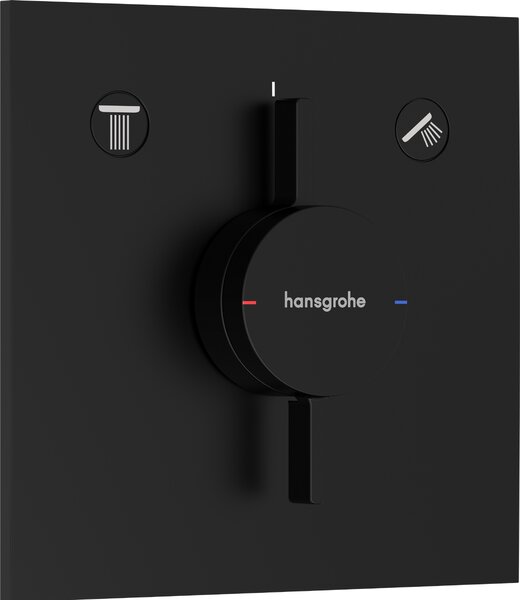 Hansgrohe DuoTurn E - Batéria pod omietku pre 2 spotrebiče, čierna matná 75417670