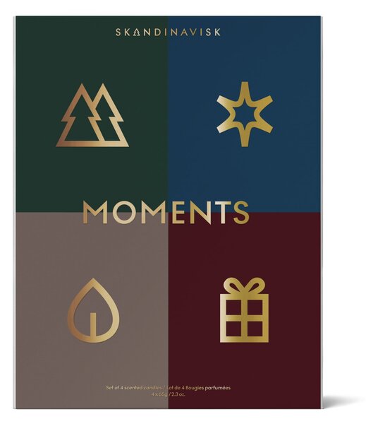 Dárkový set svíček MOMENTS – 4 × 65 g