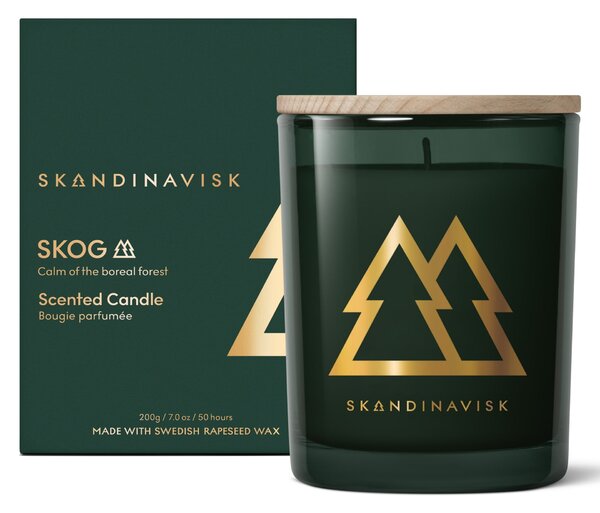 Vonná svíčka ve skle SKOG Gold (les) 200 g – speciální edice