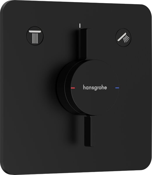 Hansgrohe DuoTurn Q - Batéria pod omietku pre 2 spotrebiče, čierna matná 75414670